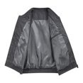 thumbnail image 4 of NaWent Men's Bomber Jacket Solid Color Long Sleeved Cardigan Stand Up Collar Workwear Jacket, 4 of 6