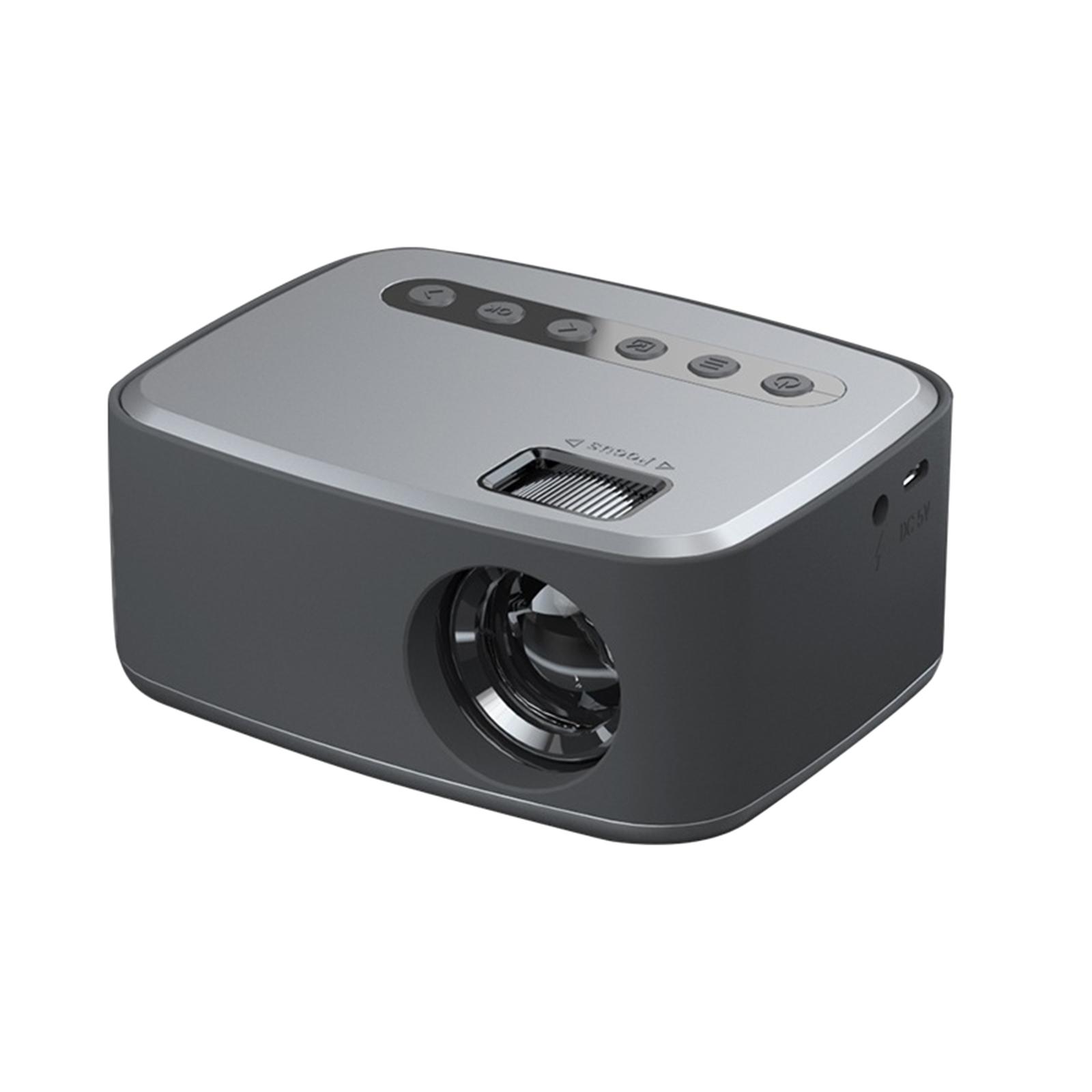 lionlar Projecteurs Vidéo USB Projecteur Portable pour Montre n'Importe Où à l'Intérieur et à l'Extérieur