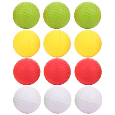 MAYUJIAA 12Pcs Portable PU Golf Sport Kid Trainning Balls Soft Children Safety Practising Accessory HW313-38133
