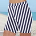 thumbnail image 2 of Plebaso Shorts pour Femmes 2025 Shorts de Plage à Rayures Taille Haute Mode Décontractée Leggings Courts pour Femmes, 2 of 5