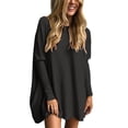 thumbnail image 1 of WEIYLL Ladies T Shirts Oversized Tunic With Leggings Long Sleeve Fall Sweaters Black Tees Sizes M, 1 of 1