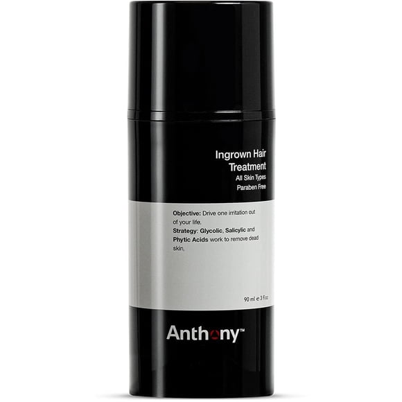 Anthony Ingrown Hair Treatment, 3 Fl Oz, Contains Willowherb, Lavender, Glycolic, Salicylic and Phytic Acids, Fights Bacteria and Frees Trapped Hairs, Soothes, Calms and Removes Dead Skin