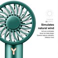 thumbnail image 3 of Handheld Fan Adjustable Rechargeable Portable Cooling Device Travel Battery Operated Outdoor Brushless Plastic Cooler Gift Green Without Light, 3 of 9