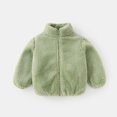 thumbnail image 1 of LSLJS Manteau Chaud pour Tout-Petits Bébés Filles en Molleton, Garçons, Fermeture Éclair, Couleur Unie, Épais, Manteau pour Enfants, Manteau pour Bébé ( 3-4 Ans, Vert ), 1 of 5