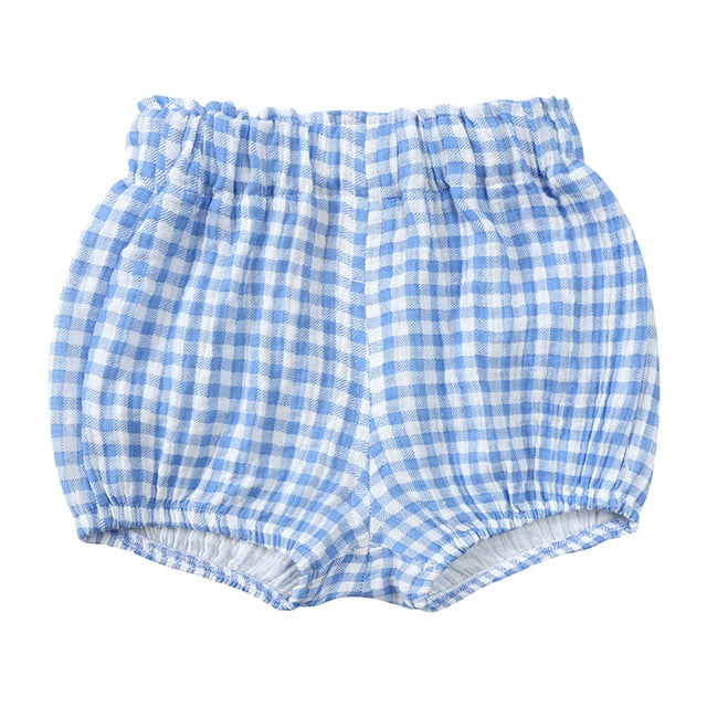 BOBOGOJP Girls Super Soft Performance Gym Shorts (Blue,6-9 Months)