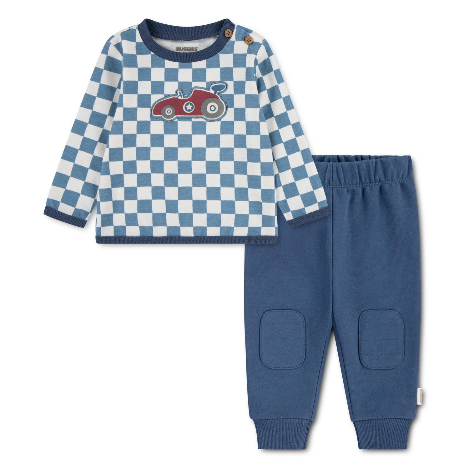 Ensemble Polaire 2 pièces Huggies pour Bébé Garçon: Haut à Manches Longues et Pantalon