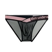 FhsagQ Underwear Men Underwear Cotton White Super Fit Men's Transparent Low Waisted Triangle Pants Panty Briefs Men's Underwear Boxers Multipack Men's Underwear Briefs Super Fit Black M