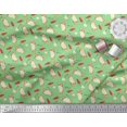 thumbnail image 2 of Soimoi Green Poly Georgette Fabric Red Chilli & Tacos Food Print Fabric by Yard 42 Inch Wide, 2 of 5