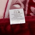 thumbnail image 4 of JML Soft Plush Fleece Blanket for Bed King 83"x91" 5.7lb,2 Ply Raschel Blanket Burgundy Flower, 4 of 7