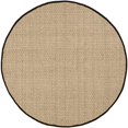 thumbnail image 3 of Safavieh Natural Fiber Collection NF114C Border Basketweave Seagrass Area Rug, 4' x 4' Round, Black, 3 of 4