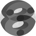 thumbnail image 1 of Ahgly Company Machine Washable Indoor Round Transitional Black Area Rugs, 7' Round, 1 of 7