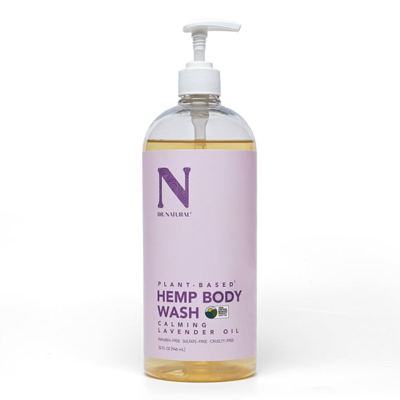 Dr. Natural Body Wash, Moisturizing Body Wash, Hemp with Lavender, 946 ml