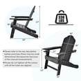thumbnail image 4 of Costway Lot de 4 Chaises Adirondack de Patio Résistantes aux Intempéries pour Jardin et Terrasse avec Porte-Gobelet Noir, 4 of 7