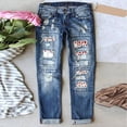 thumbnail image 2 of NECHOLOGY Women's Denim Pants Size 14 by NECHOLOGY, Straight Leg, Ripped, Mid Rise, Jeans, Adult Female Clothes, Blue, Size L, 2 of 3