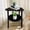 Black-Free Size/BK, variant on 19.29In Four-Leaf Movable Side Table Double Layer Storage Space Flexible Wheel Movement Curved Desktop Anti-Slip Open Design for Living Room Bedroom Small Apartment Home Storage Organizer Table