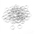 thumbnail image 1 of 10mm Dia Argent Ton Métal Split Boucle Porte-Clés de Remplacement 400 Pcs, 1 of 3