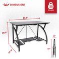 thumbnail image 2 of Origami Multi Purpose Folding Wooden Office Computer Furniture Table Desk, Black, 2 of 7