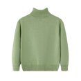 thumbnail image 1 of Dealovy Toddler Baby Sweaters Solid Color Pullover Basic Top Kids Fall High Neck Long Sleeve Cotton Blouses, 1 of 3