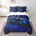 thumbnail image 2 of Blue Sports Car 7 Piece Comforter Set Full Bed in a Bag,Racing Car Extreme Sport Bedding Sets Speed Automobile Vehicles Speedometer Sheet Set with Comforter, 2 of 5
