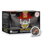 Fire Department Coffee Skull-Crushing Pochettes à café de haute qualité pour café à cuiller foncé (12 Pods)