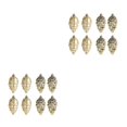 thumbnail image 3 of Maytalsory 8pieces Plastic Pine Tree Hanging Conveniently Designed Decorations For Easy Gold 2Set, 3 of 6