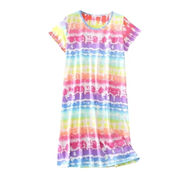 2025 Chemise de Nuit en Coton pour Femmes Vêtements de Nuit Femmes Robes de Nuit Manches Courtes Chemise Décontractée Étoile Chemise de Nuit Imprimé