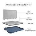 thumbnail image 4 of Dog Potty, Chew Resistant Plastic Mesh Design Easy Cleaning Dog Training Toilet with Wall Column Removable 51x38x6cm Portable Pet Training Tray for Small and Medium Dogs, 4 of 7