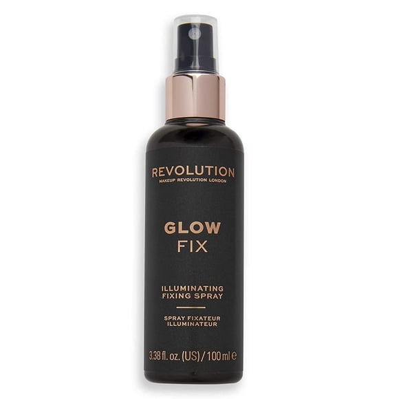 Vaporisateur Fixant Illuminant Makeup Revolution Glow Fix Glow Finish Hydratant et Éclaircissant pour le Visage Végan et Sans Cruauté 3.38fl.oz