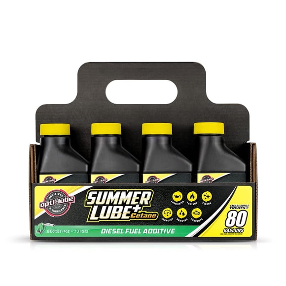 Opti-Lube Formule au Cétane Summer+ Additif pour Carburant Diesel : Bouteilles de 4 Oz (Lot de 8)