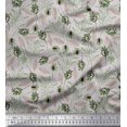 thumbnail image 1 of Soimoi Cotton Duck Fabric Leaves & Insect Print Fabric by The Yard 56 Inch Wide, 1 of 3