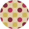 thumbnail image 1 of Ahgly Company Tapis d'Intérieur Rond Lavable en Machine Orange Transitionnel, 7 Pieds Rond, 1 of 7