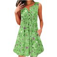 thumbnail image 1 of Robe d'Été pour Femmes Aguichant Robe d'Été pour Femmes Design Décontracté Robe Dégradée Sans Manches Col en V Longue Robe Ample Robe d'Été pour Femmes Robe Longue d'Été pour Femmes Longue Robe d'Été pour Femmes, 1 of 4