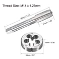 thumbnail image 2 of Unique Bargains Metric Tap and Die Set Machine Thread Tap with Round Die M14 x 1.25mm, 2 of 6
