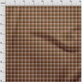 thumbnail image 4 of oneOone Cotton Jersey Brown Fabric Check Dress Material Fabric Print Fabric By The Yard 58 Inch Wide, 4 of 4