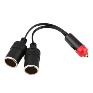 Splitter plus léger de voiture, 80W DC 12-24V 7.5A Adaptateur de chargeur de voiture professionnel 2 La voie SUV Pour camion RV Pour voiture