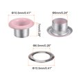 thumbnail image 2 of Unique Bargains 100PCS Grommets Eyelets 1/4 Inch (6mm) ID Hole Metal Self Backing Eyelet with Washers for Leather Pink, 2 of 7