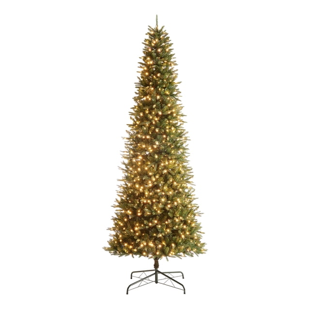 Holiday Time Pin Fin rockford pré-éclairé sure-lit pole de 3,65 m, vert