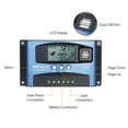 thumbnail image 3 of Yeacher MPPT Solar Charge Controller Dual USB Solar Controller Smart LCD Screen MPPT Tracking 5V/2A Dual USB Output 12V/24V Automatic Identification, 3 of 8