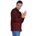 thumbnail image 3 of Atasi Chemise Henley Indienne pour Homme à Manches Longues, Décontractée, Col Mandarin, Courte Kurta, 3 of 7