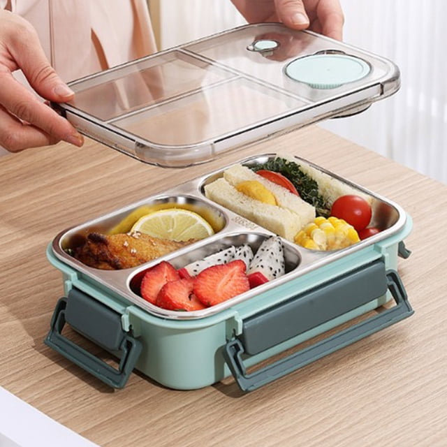 mtvxesu Lunch Box, 304 Stainless Steel Lunch Box Sealed Lunch Box Portable Lunch Box for Students and Office Workers Microwaveable Lunch Box Lunch Boxes for Men Lunch Box Containers Clearance