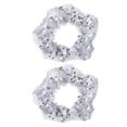 thumbnail image 4 of SHISUYAN Holiday Themed Scrunchies Silver 2Pcs For Christmas Party Use, 4 of 8