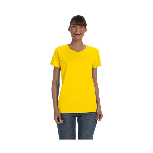 Gildan T-Shirt en Jersey de Confort à Col Épais avec Ruban pour Femmes, Style G5000L