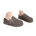 thumbnail image 1 of IUJSOY Sabots pour Femmes en Suède Ajouré à Enfiler Mules Chaussures Semelle en Liège Sandales à Plateforme Pantoufles, 1 of 9