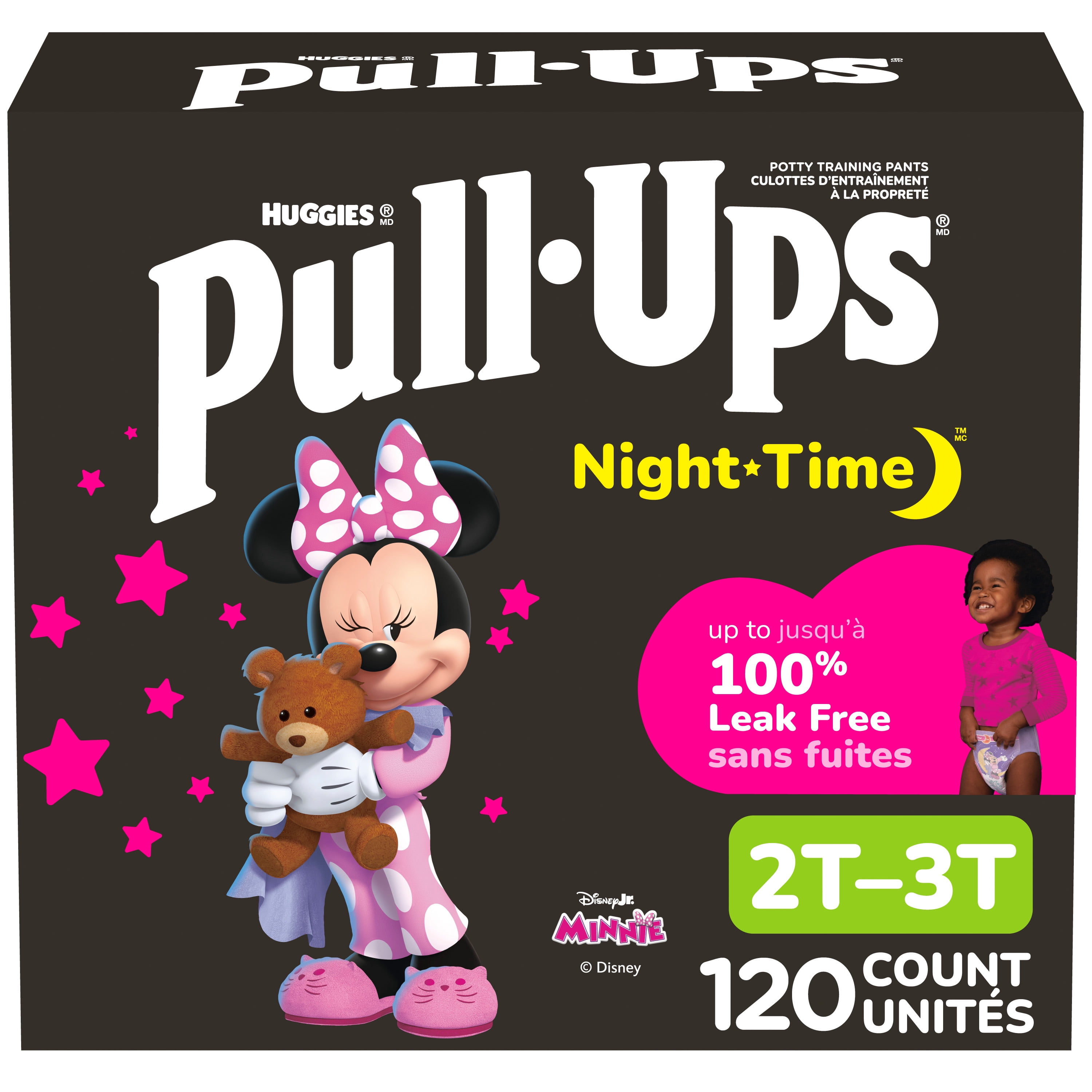 Pull-Ups Girls' Night-Time Potty Training Pants, 3T-4T (32-40 lbs), 108 Ct