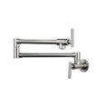thumbnail image 2 of Pot Filler Double Joint Spout Folding Stretchable Swing Arm Wall Brass Kitchen Faucet Single Hole Two Handle Kitchen Sink Tap ,High Water Flow Rate, 2 of 6