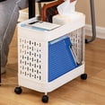 thumbnail image 4 of Lksixu Mobile Trolley Rack Under The Desk Floor Standing Desk A4 File Book Snack Storage Rack Storage Bins Organizers and Storage, 4 of 6