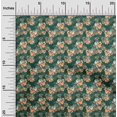 thumbnail image 2 of oneOone Coton Cambric Vert Foncé Tissu Récolte Matériel de Couture Tissu Imprimé au Yard 56 Pouces de Large, 2 of 4