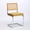 Gold Velvet, variant on Set of 4 Mid Century Cantilever Dining Chairs, Velvet Rattan Cane Back Kitchen Chairs with Chrome Steel Frame Breuer Style Accent Side Chairs
