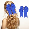 thumbnail image 1 of Iumwxz 6-inch Ribbed Satin Fishtail Double Layered Ribbon Bow Hair Clip For Children's Hair Accessories Hair Clip, 1 of 7