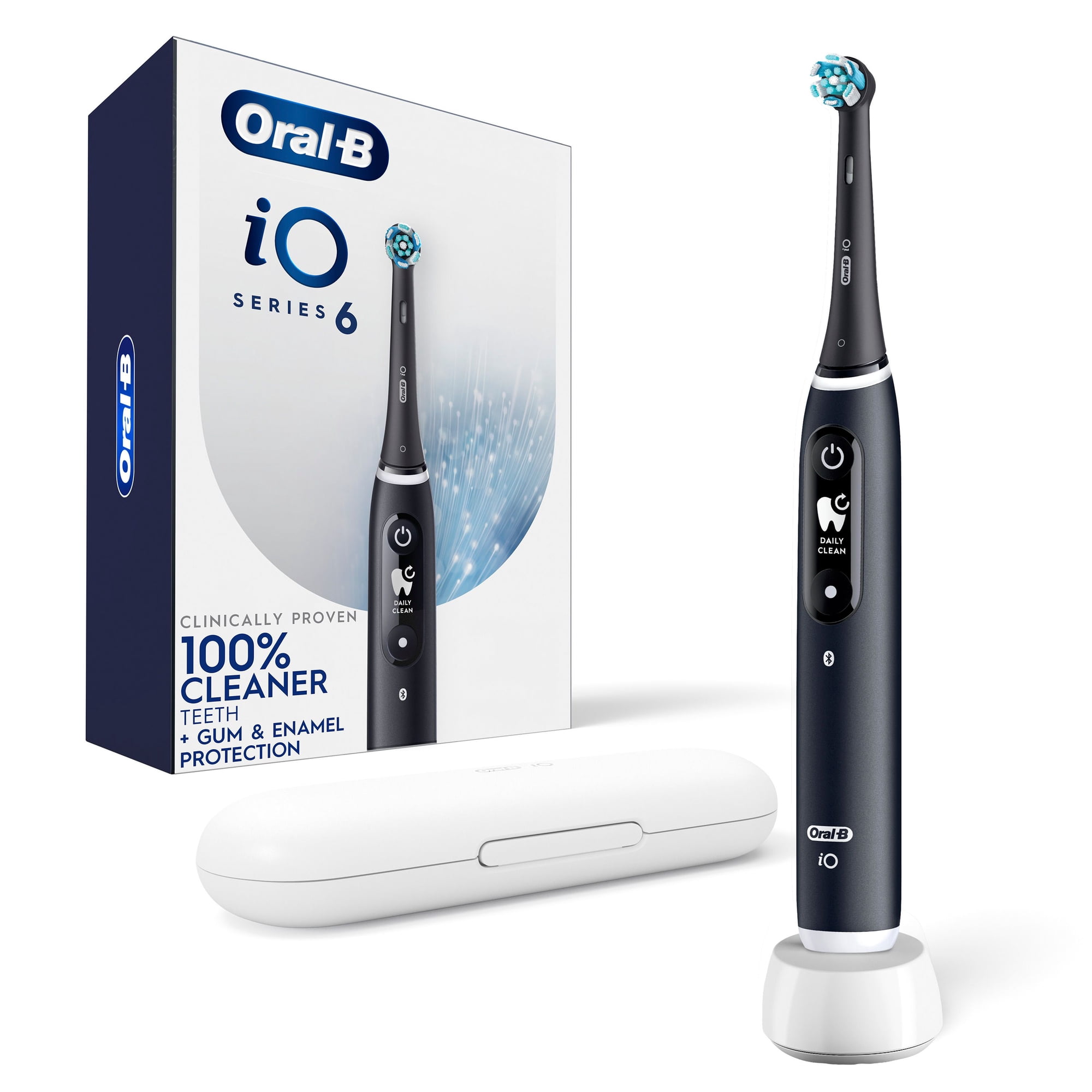 Oral-B iO Series 6 Electric Toothbrush with Brush Head, Black Lava
